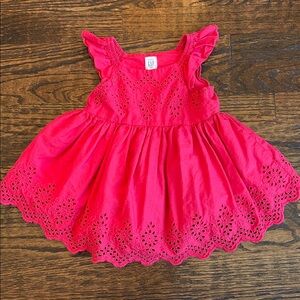 GAP Red Eyelet Dress